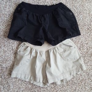 2 Pairs of Motherhood Maternity Shorts